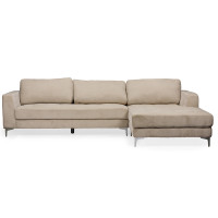 Baxton Studio U9320S-LRBI-RFC Sectional Agnew Right Facing Sectional Sofa